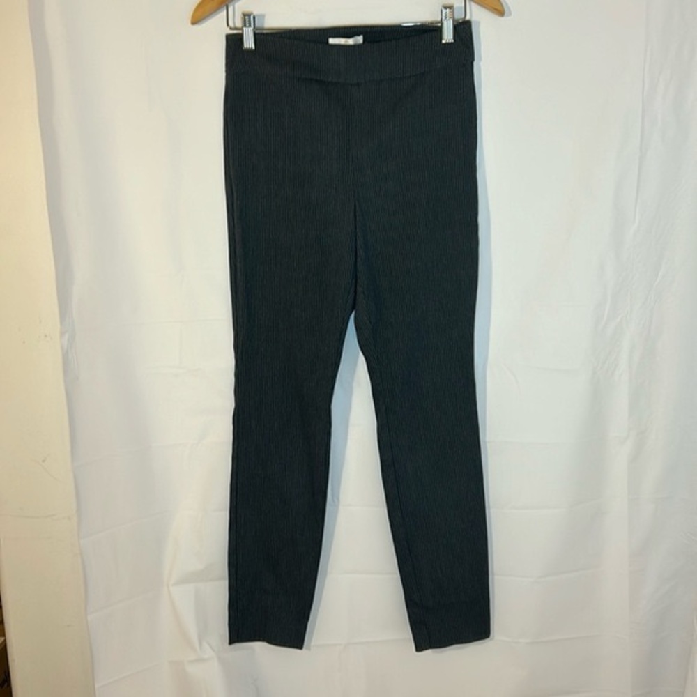 Dress Pants women's size small Camber&; Grace stretch grey white stripes pull on